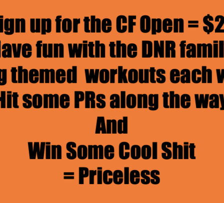 One Week Out The Open CrossFit DNR Fort Collins CO