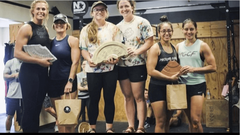 Annie and Genna 1st place RX division CrossFit Competition CrossFit DNR best gym in Fort Collins best gym in NoCo