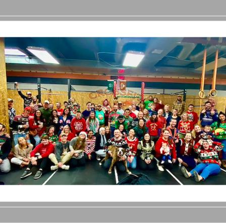 2022 CrossFit DNR Christmas Party Ugly Sweaters White Elephant Best Gym In Fort Collins Best Gym In NoCo