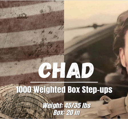 CrossFit Chad 1000 Weighted Box Step Ups Veterans Day WOD Military Best Gym In Fort Collins