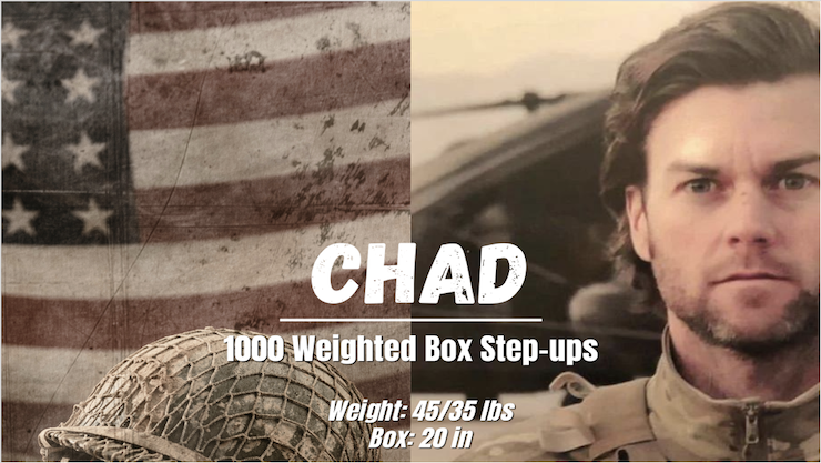 CrossFit Chad 1000 Weighted Box Step Ups Veterans Day WOD Military Best Gym In Fort Collins